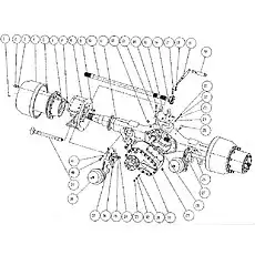 air chamber bracket assembly - Блок «Промежуточная ось в сборе D1030100048ZY»  (номер на схеме: 37)