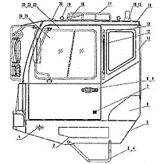 Protection plate inside left door - Блок «Левая и правая стороны бортов D1130000081ZY»  (номер на схеме: 22.)