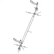 tie rod - Блок «Рулевой связывающий стержень в сборе D1G30100158ZY»  (номер на схеме: 2)