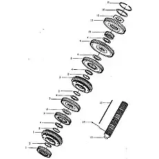 the 2nd shaft in the 2nd gear - Блок «2ой вал в сборе D1030300001ZY»  (номер на схеме: 7)