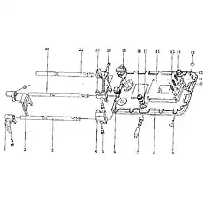 the 3rd and 4th gear fork spindle - Блок «Верхняя крышка в сборе D1030300001ZY 1»  (номер на схеме: 3)