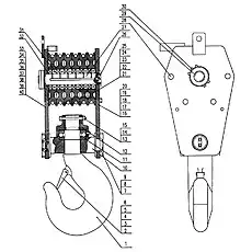 pulley assy - Блок «Главный крюк D1090400018ZY»  (номер на схеме: 21)