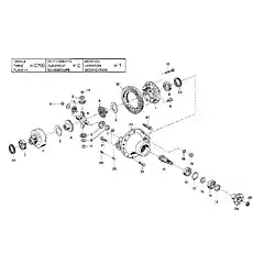 GASKET - Блок «Передний привод оси - Группа дифференциала»  (номер на схеме: 19)