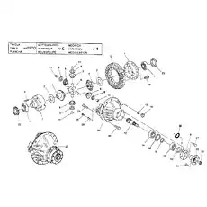 PLANETARY GEAR - Блок «Передний привод оси - Группа дифференциала»  (номер на схеме: 5)