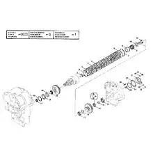 OUTLET DISK - Блок «1ST SPEED CLUTCH SHAFT GROUP (HR40000)»  (номер на схеме: 5)