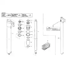 CYLINDER BASE (+) - Блок «Подъемный цилиндр кабины»  (номер на схеме: 4)