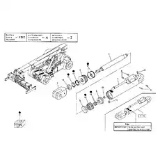 ROD (+) - Блок «CYLINDER FOR OUTRIGGERS F300 SERIES»  (номер на схеме: 3)