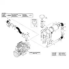 STRAP - Блок «ENGINE AIR INTAKE (CUMMINS QSM11-T3)»  (номер на схеме: 23)