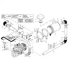 AIR SUCTION TUBE - Блок «ENGINE AIR INTAKE (SCANIA DI12)»  (номер на схеме: 8)