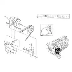 SCREW - Блок «ENGINE - ALTERNATOR (VOLVO TAD720VE)»  (номер на схеме: 19)