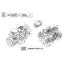 STARTER MOTOR - Блок «ENGINE (CUMMINS QSM11-T3)»  (номер на схеме: 5)