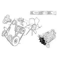 SCREW - Блок «ENGINE - FAN INSTALLATION (VOLVO TAD720VE)»  (номер на схеме: 10)