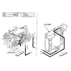 CONNECTION 90° - Блок «ENGINE FUEL SYSTEM (CUMMINS QSM11)»  (номер на схеме: 2)