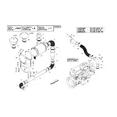 AIR SUCTION TUBE - Блок «ENGINE AIR INTAKE (CUMMINS QSM11-T3)»  (номер на схеме: 6)