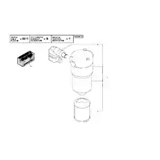 FILTER ASS.Y - Блок «HYDRAULIC FILTER»  (номер на схеме: 1)