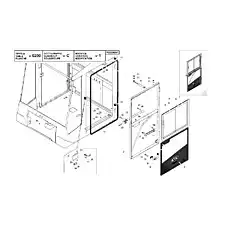 FRONT GLASS - Блок «Левая дверь кабины водителя (L.H.)»  (номер на схеме: 5)