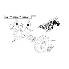 REAR PIN - Блок «Задняя ось и установка колес»  (номер на схеме: 2)