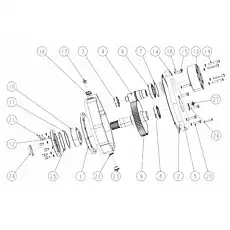 сливная пробка M22×1.5 JB/T1001-1977 - Блок «Коробка передач 200100111»  (номер на схеме: 23)