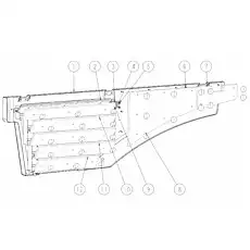 Подставка для пневматической пружины бокового кожуха - Блок «Левая боковая крышка 200604815»  (номер на схеме: 3)