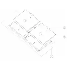 Уплотнительная крышка - Блок «Левая ступенька в сборе»  (номер на схеме: 3)