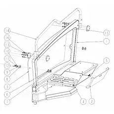 подлокотник GLASS - Блок «Правая опора сиденья 200604523»  (номер на схеме: 3)