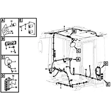 Cable tie LG13-ZS4×160 - Блок &laquo;Электрическая система кабины&raquo;  (номер на схеме: 1)
