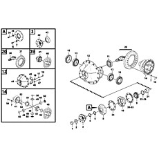 Передний редуктор моста в сборе