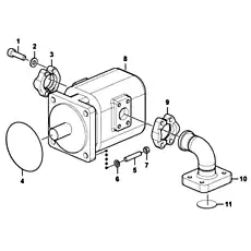Bolt GB5783-M10×30EpZn-8.8 - Блок «Шестеренчатый насос в сборе»  (номер на схеме: 1)