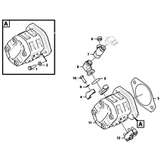 Three-way nipple EL18LOMDA3C - Блок &laquo;Шестеренчатый насос&raquo;  (номер на схеме: 7)