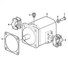 Flange half M1M1HK-16 - Блок &laquo;Смазка двигателя в сборе&raquo;  (номер на схеме: 6)