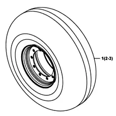 Wheel rim LG20.00/1.2-26 - Блок &laquo;Колесо&raquo;  (номер на схеме: 3)