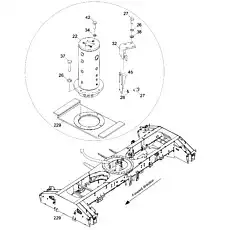 Chassis frame assembly - Блок «CENTRE REVOLVING JOINT INSTALLATION D00755704810200001Y»  (номер на схеме: 229)
