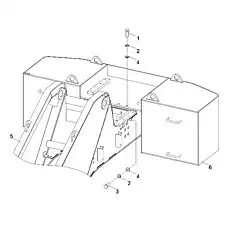 Counterweight - Блок «COUNTERWEIGHT ASSEMBLY D00755704700600000Y»  (номер на схеме: 6)