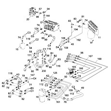 PIPE LAYOUT - SUPERSTRUCTURE HYDRAULIC SYSTEM (DRIVER'S CAB) D00755701620000001Y