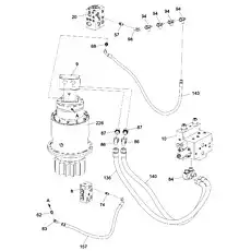 Solenoid control valve - Блок «PIPE LAYOUT - SUPERSTRUCTURE HYDRAULIC SYSTEM (SLEWING MECHANISM) D00755701620000001Y»  (номер на схеме: 20)