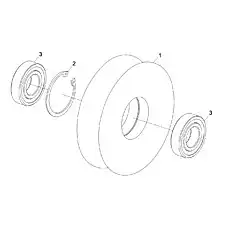Retainer ring - Блок «PULLEY ASSY. 1 D00755700201800000Y»  (номер на схеме: 2)