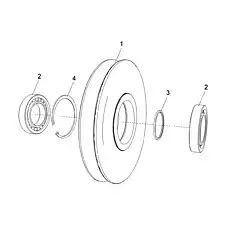 Retainer ring - Блок «PULLEY ASSY. D00755708800400000Y 2 27»  (номер на схеме: 4)
