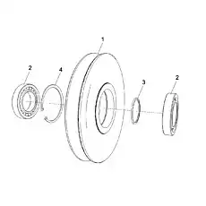 Retainer ring - Блок «PULLEY ASSY. D00755708800400000Y 2»  (номер на схеме: 4)