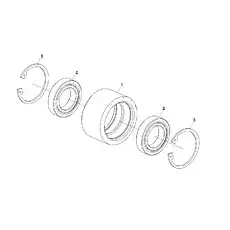 Deep grooved ball bearing - Блок «ROLLER D00755900201000001Y»  (номер на схеме: 2)