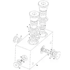 Combination seal washer - Блок «SLEWING BRAKE VALVE D1010303988_6500Y»  (номер на схеме: 11)