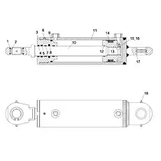 Centripetal knuckle bearing - Блок «STEERING CYLINDER D00757708420900000_6400Y»  (номер на схеме: 2)