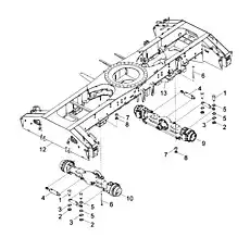 Chassis frame assembly - Блок «STEERING SYSTEM D00757703420000000Y»  (номер на схеме: 12)