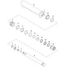Circlip for shaft - Блок «VERTICAL CYLINDER D00755708400700000_6400Y»  (номер на схеме: 1)