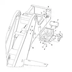 Mounting bracket of cab heater - Блок «CAB HEATER D00755907510000001Y»  (номер на схеме: 1)
