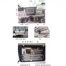 24V to 12V power - Блок «ELECTRICAL SYSTEM (GREER) (OPERATOR’S CAB ELECTRICS) D00755916210000001Y»  (номер на схеме: 23)