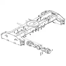 Chassis frame and attachments welded assy. - Блок «FRONT SUSPENSION D00757912900000000Y»  (номер на схеме: 7)