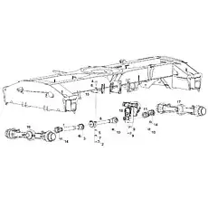 Chassis frame and attachments welded assy. - Блок «PROPELLER SHAFT LAYOUT D00757912200000000Y»  (номер на схеме: 15)