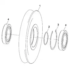 Snap ring - Блок «PULLEY ASSY. D00755908800600000Y 2 20»  (номер на схеме: 3)