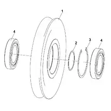 Snap ring - Блок «PULLEY ASSY. D00755908800600000Y 2»  (номер на схеме: 3)