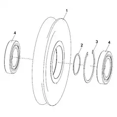 Snap ring - Блок «PULLEY ASSY. D00755908800600000Y»  (номер на схеме: 3)